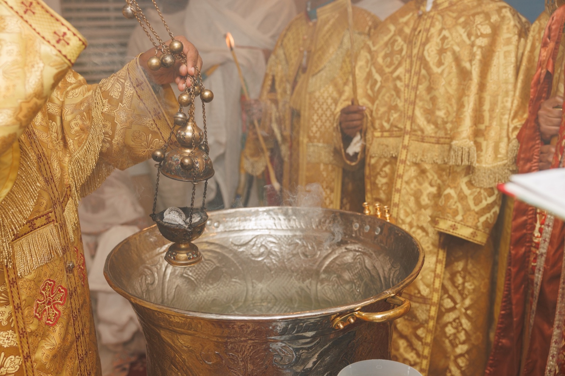 Church ceremony incense detail