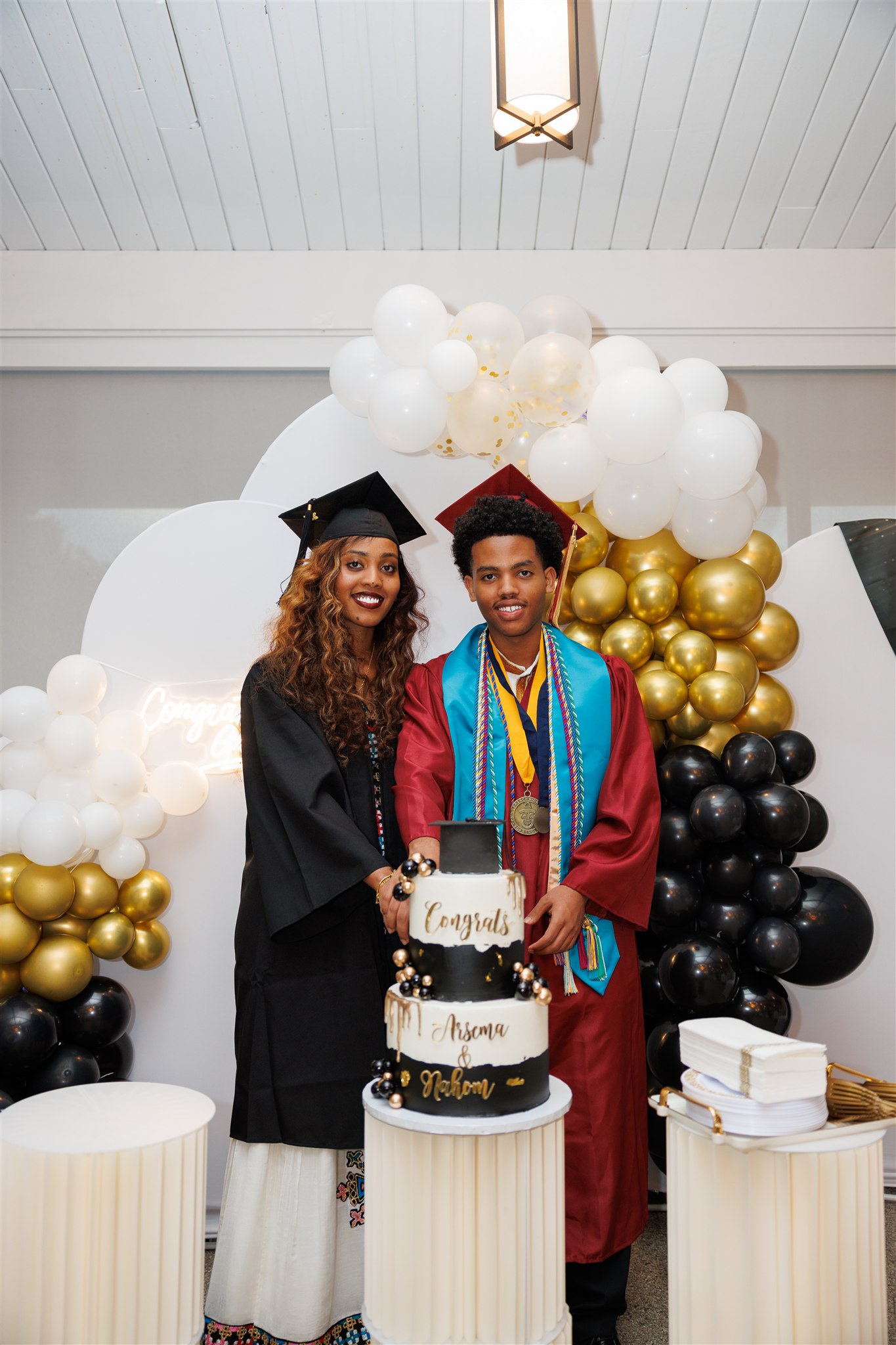 Graduation celebration with family