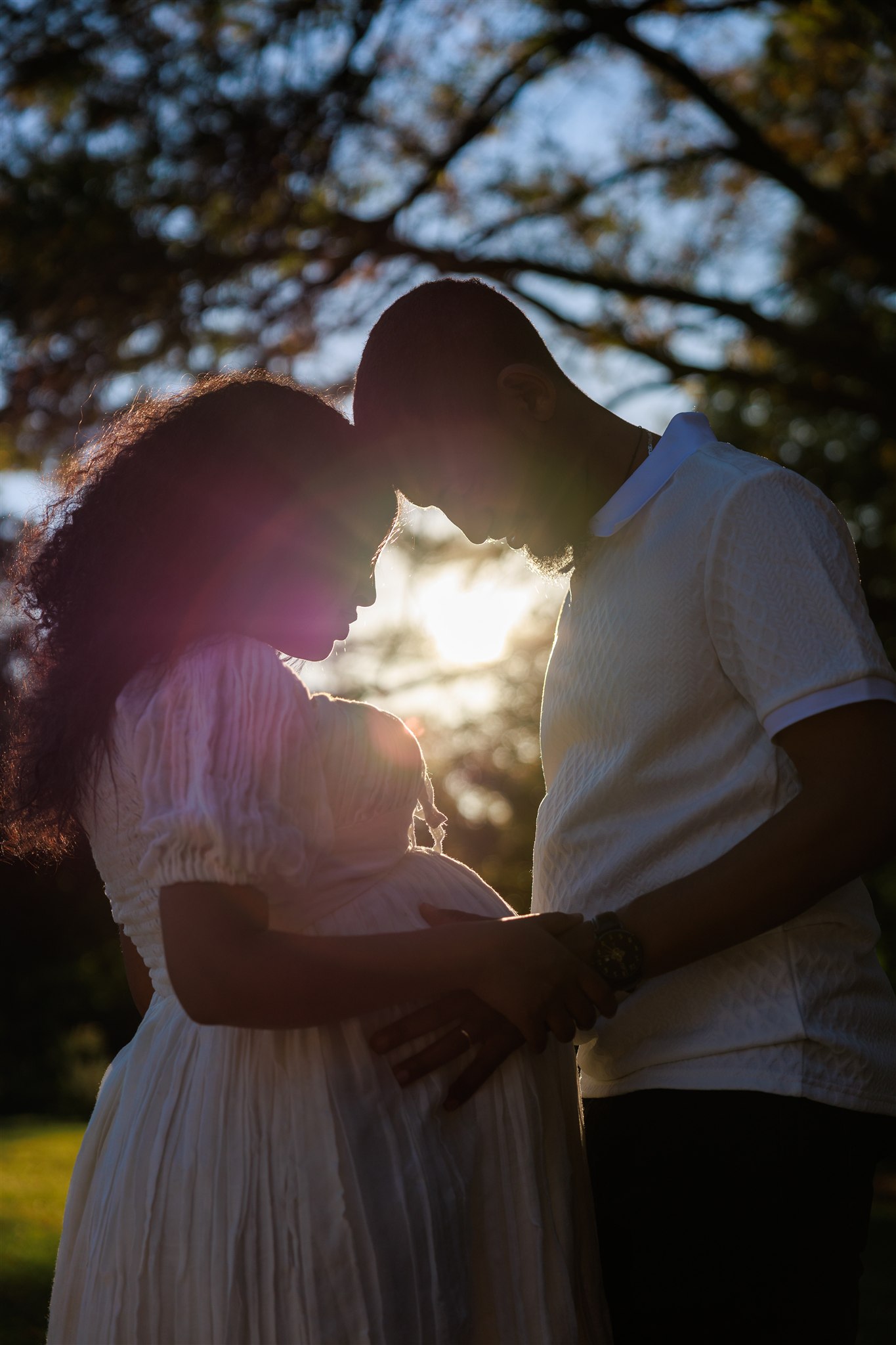 Maternity silhouette portrait